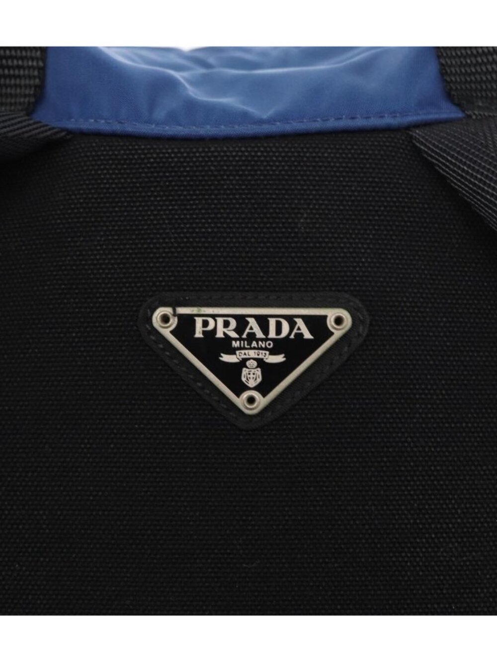 PRADA Backpack Nylon Blue Silver - Picture 14 of 16